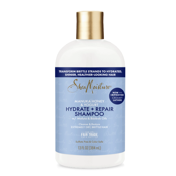 Sampon hidratant reparator cu miere de Manuka si iaurt, Shea Moisture, 384 ml